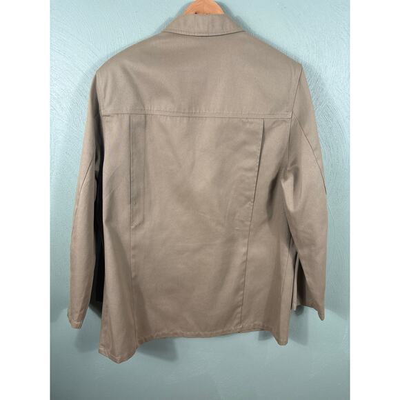 TravelSmith Coat Blazer Jacket Men's Size 42 Khaki Flap Pockets Aviation Utility - Picture 9 of 10